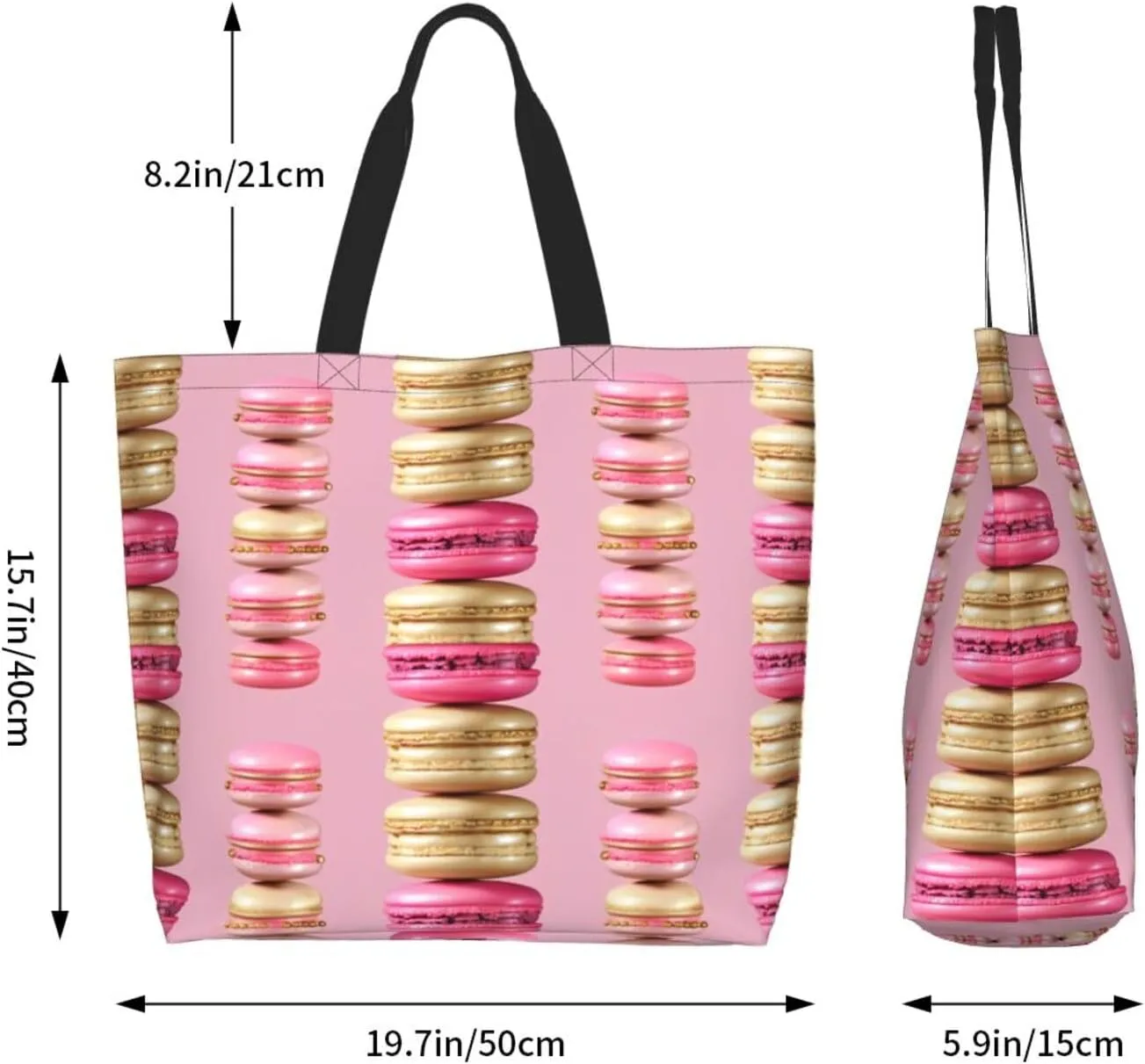 Tote Shoulder Bag Large Durable Handbag Lightweight Stylish for Daily Use-19.7x15.7x5.9 Inch