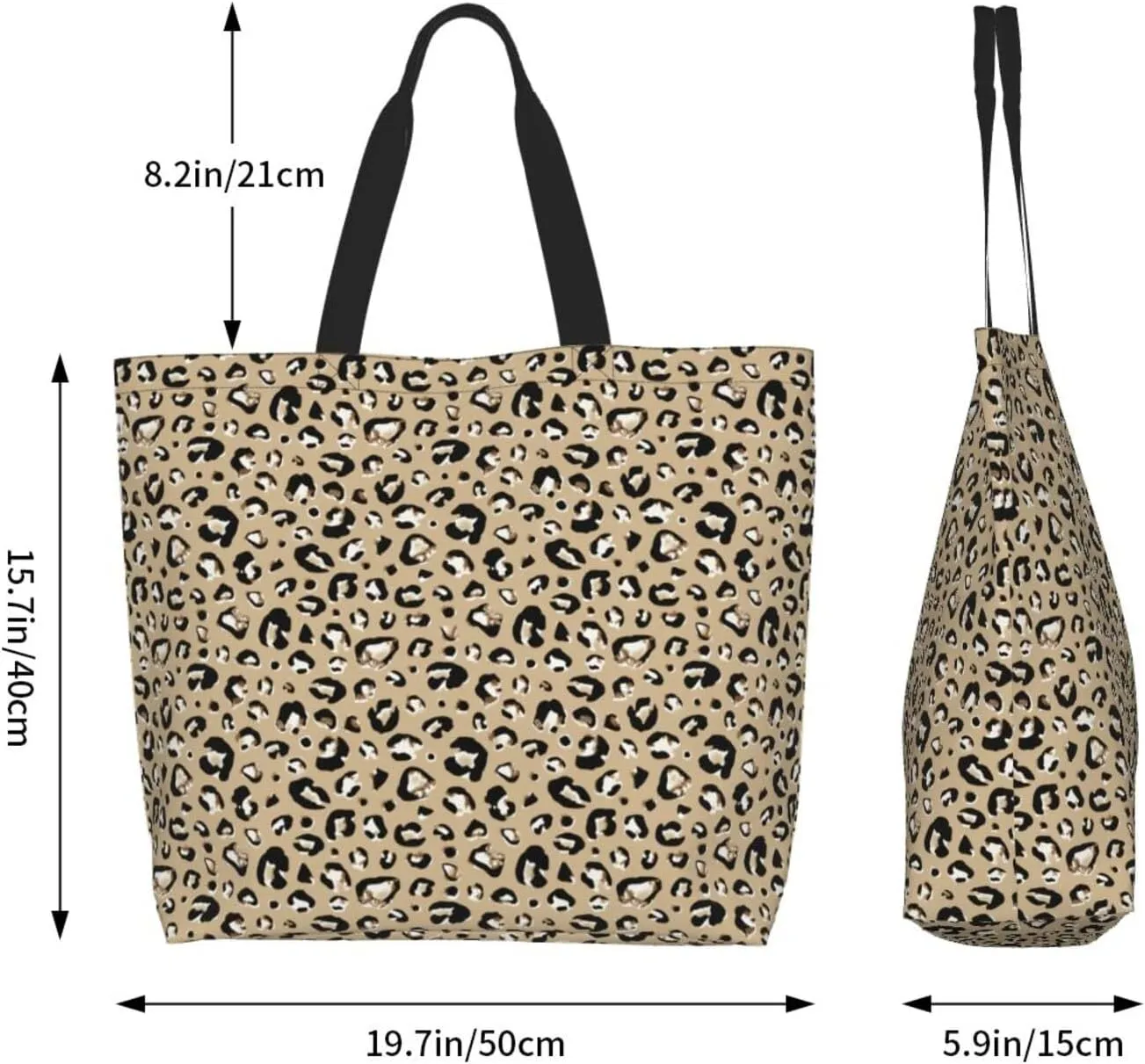 Tote Shoulder Bag Large Durable Handbag Lightweight Stylish for Daily Use-19.7x15.7x5.9 Inch