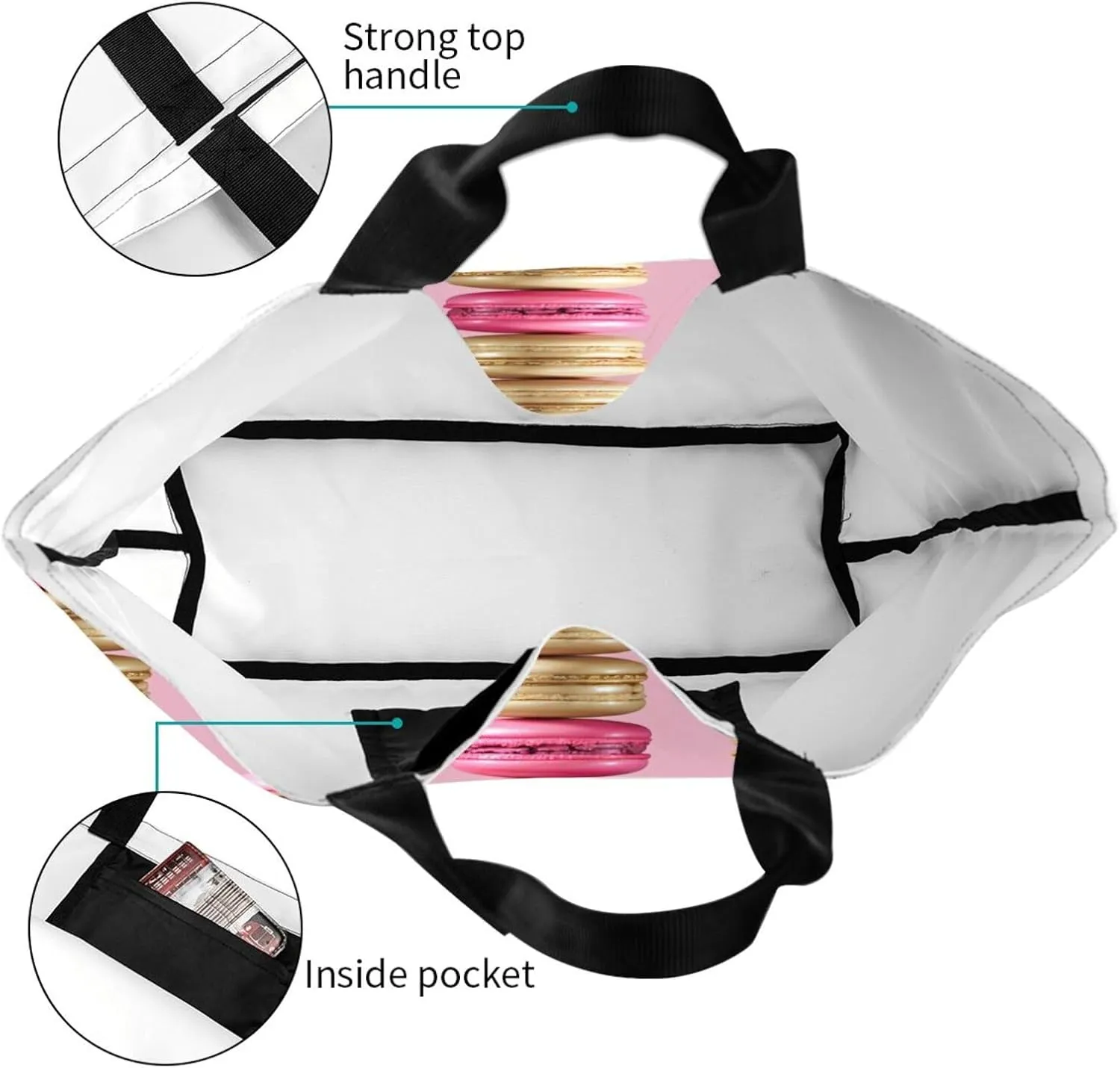 Tote Shoulder Bag Large Durable Handbag Lightweight Stylish for Daily Use-19.7x15.7x5.9 Inch