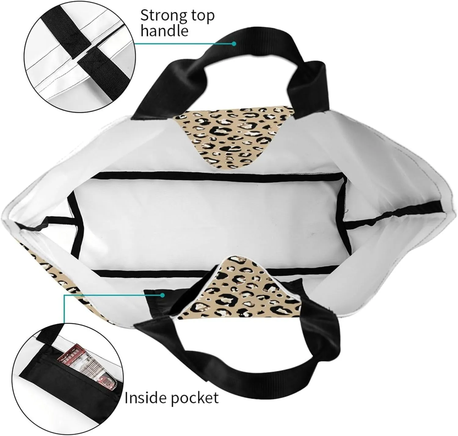 Tote Shoulder Bag Large Durable Handbag Lightweight Stylish for Daily Use-19.7x15.7x5.9 Inch