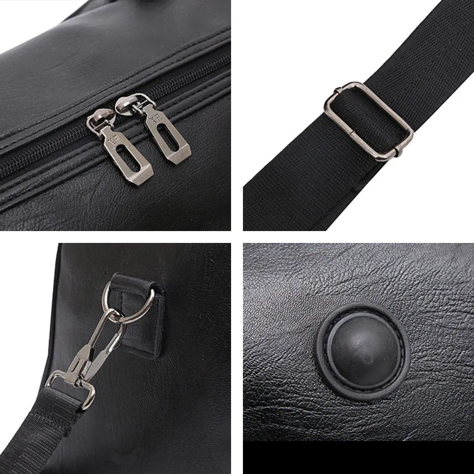 Travel Bag Women Men Male Waterproof Duffel Luggage Gym Bag Girls Boy Sports Shoulder Handbag Traveling Overnight Bag (Black)