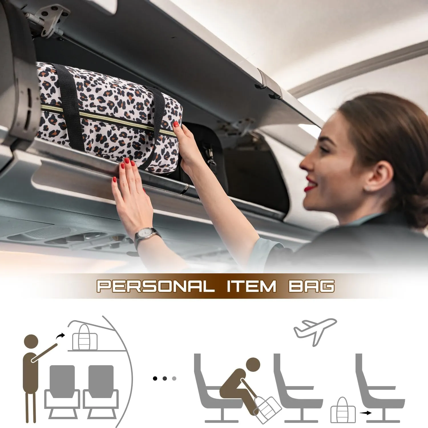 Travel Duffel Bag Foldable Weekender Overnight Bag for Men Women Lightweight Carry on Tote Bag For Spirit Airlines