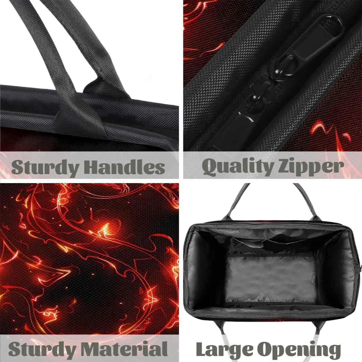 Travel Duffel Bag for Women, Dragon Prints Weekender Overnight Bag Carry on Beach Swim Bags Dance Bag Airlines Approved Personal Item Travel Bag for Yoga, Sports, Hospital