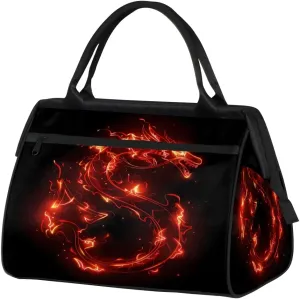 Travel Duffel Bag for Women, Dragon Prints Weekender Overnight Bag Carry on Beach Swim Bags Dance Bag Airlines Approved Personal Item Travel Bag for Yoga, Sports, Hospital