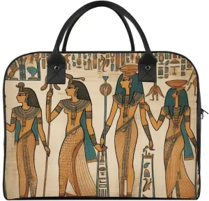 Travel Duffel Bag Women in Ancient Egypt Print Yoga Tote Bag Gym Bag Weekender Overnight Bag for Travel, Beach, Fitness, Yoga, Swimming