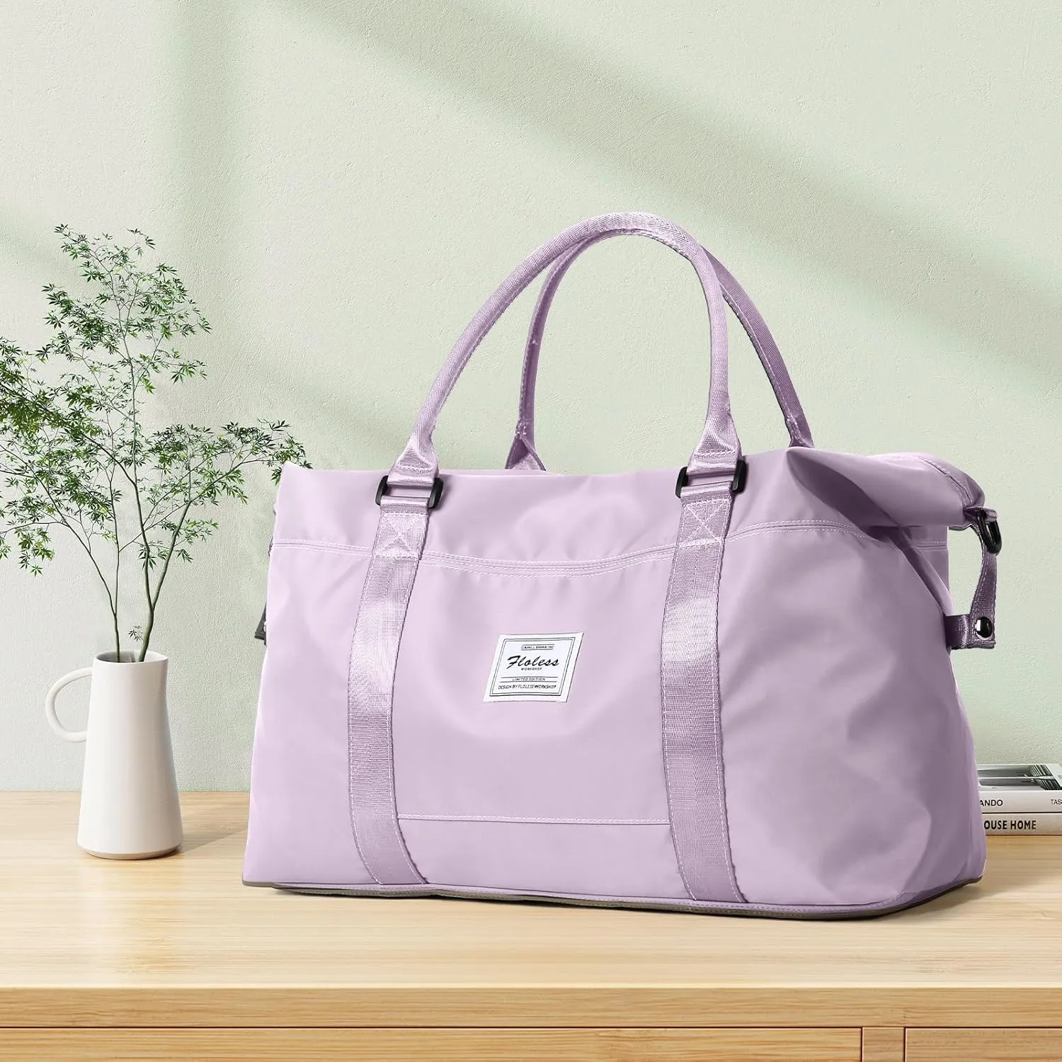 Travel Duffel Bag,Sports Tote Gym Bag,Shoulder Weekender Overnight Bag for Women