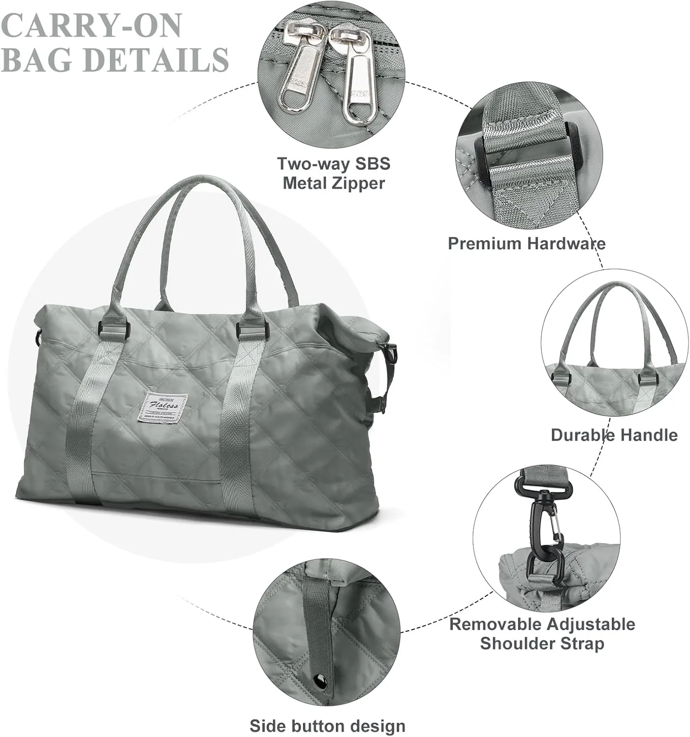 Travel Duffel Bag,Sports Tote Gym Bag,Shoulder Weekender Overnight Bag for Women
