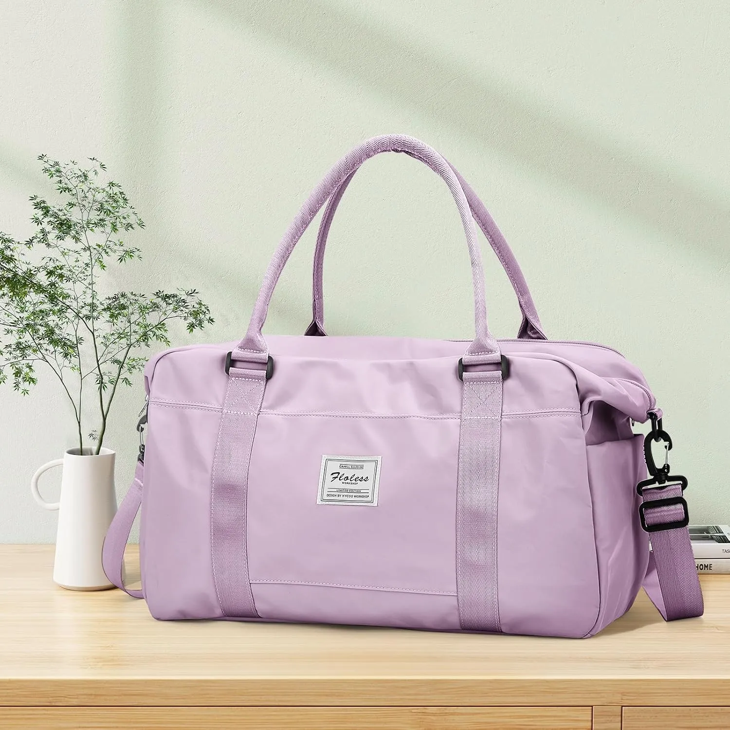 Travel Duffel Bag,Sports Tote Gym Bag,Shoulder Weekender Overnight Bag for Women