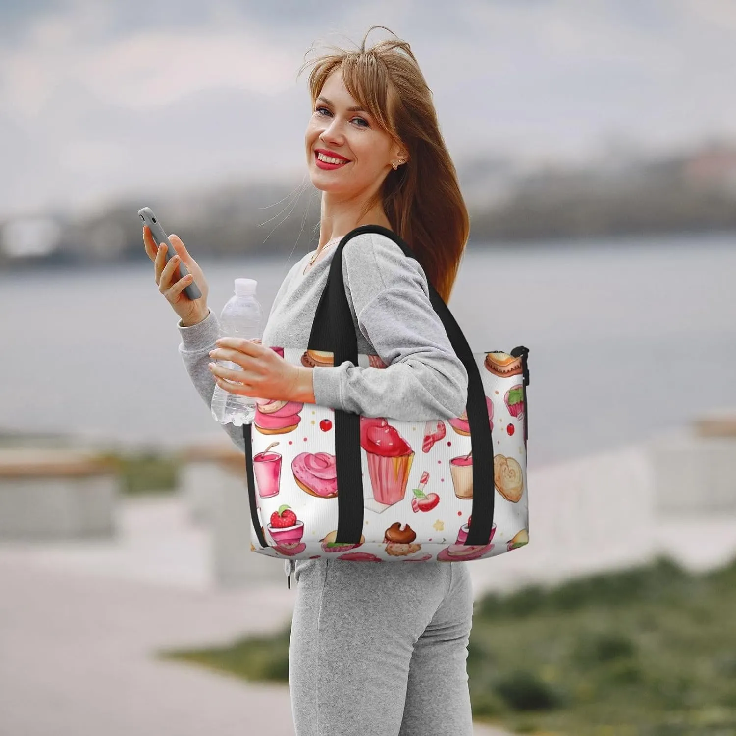 Travel Duffle Bag Pancake Strawberry Weekender Overnight Bags Luggage Bag for Women Men Waterproof Sports Gym Bag Hand Bag with Shoulder Strap