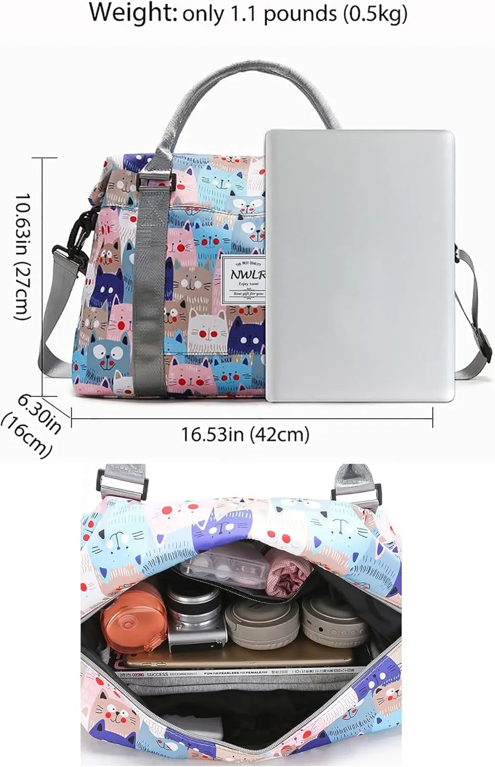 Travel Duffle Bag Weekender Overnight Gym Tote with Dry and Wet Separated Pocket for Women Girls Shoulder Workout Duffel Bag Water Resistant (leopard print)