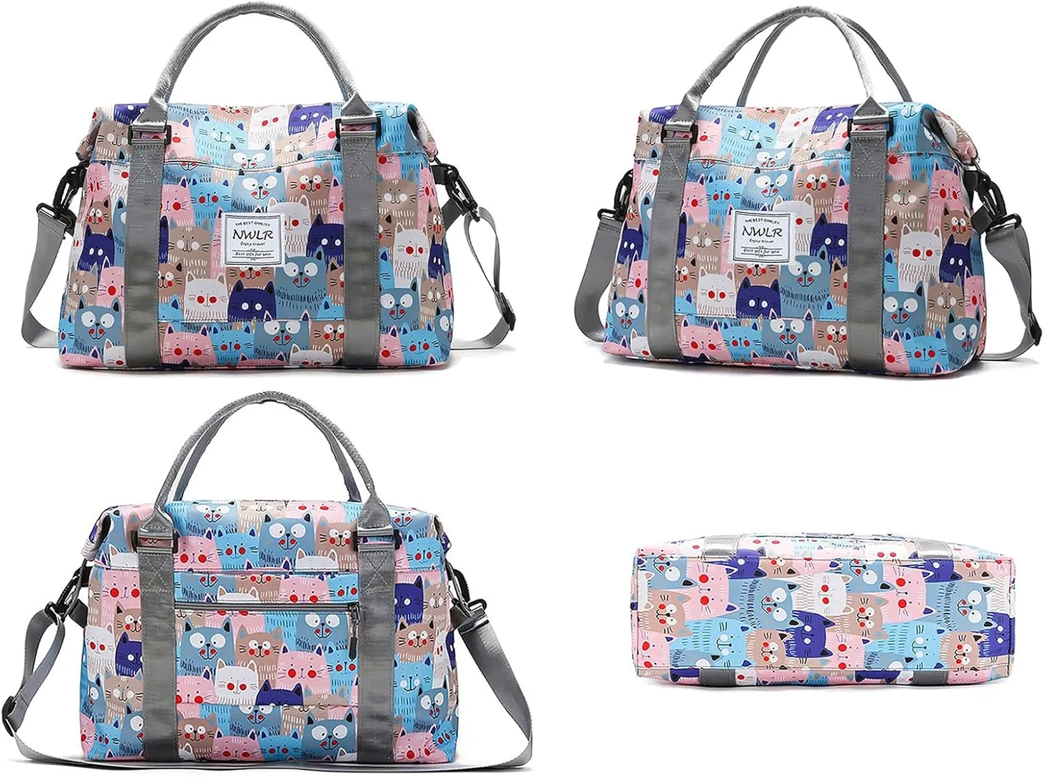 Travel Duffle Bag Weekender Overnight Gym Tote with Dry and Wet Separated Pocket for Women Girls Shoulder Workout Duffel Bag Water Resistant (leopard print)