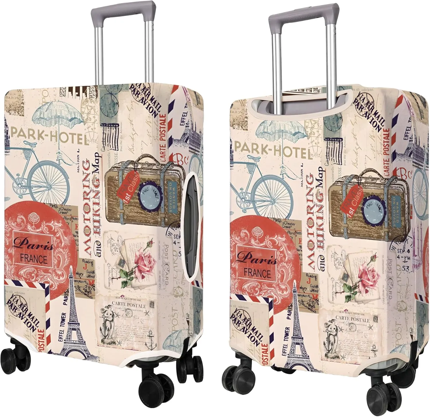 Travel Luggage Cover Suitcase Protector Fits 18-32 Inch Wheel Covers PatternedTravel Related Items Flower Luggage Protector Elastic M