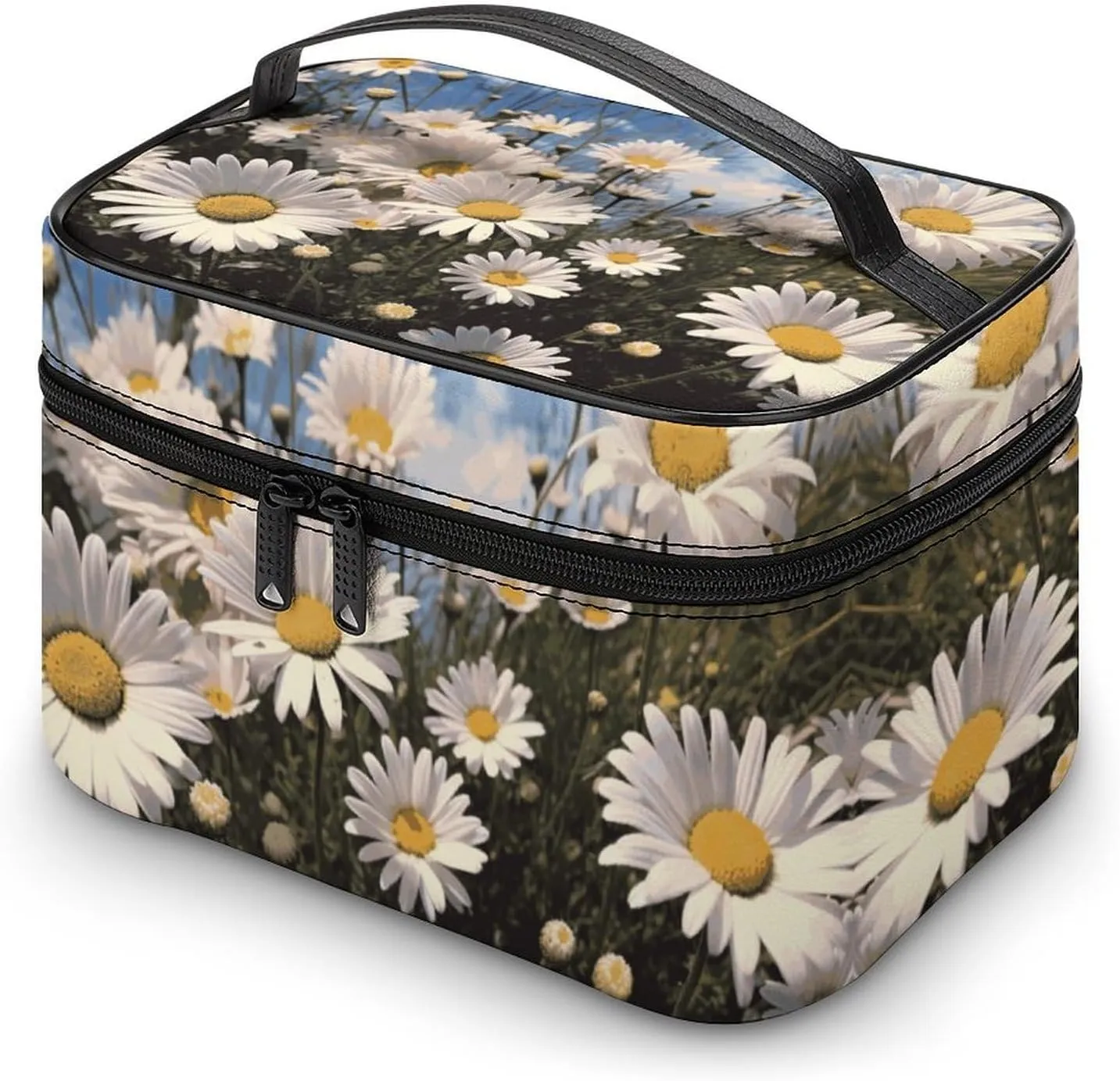 Travel Toiletry Bag for Women And Men,Beautiful Daisies Toiletry Organizer, Makeup Bag Travel Organizer for Shampoo,Toiletries