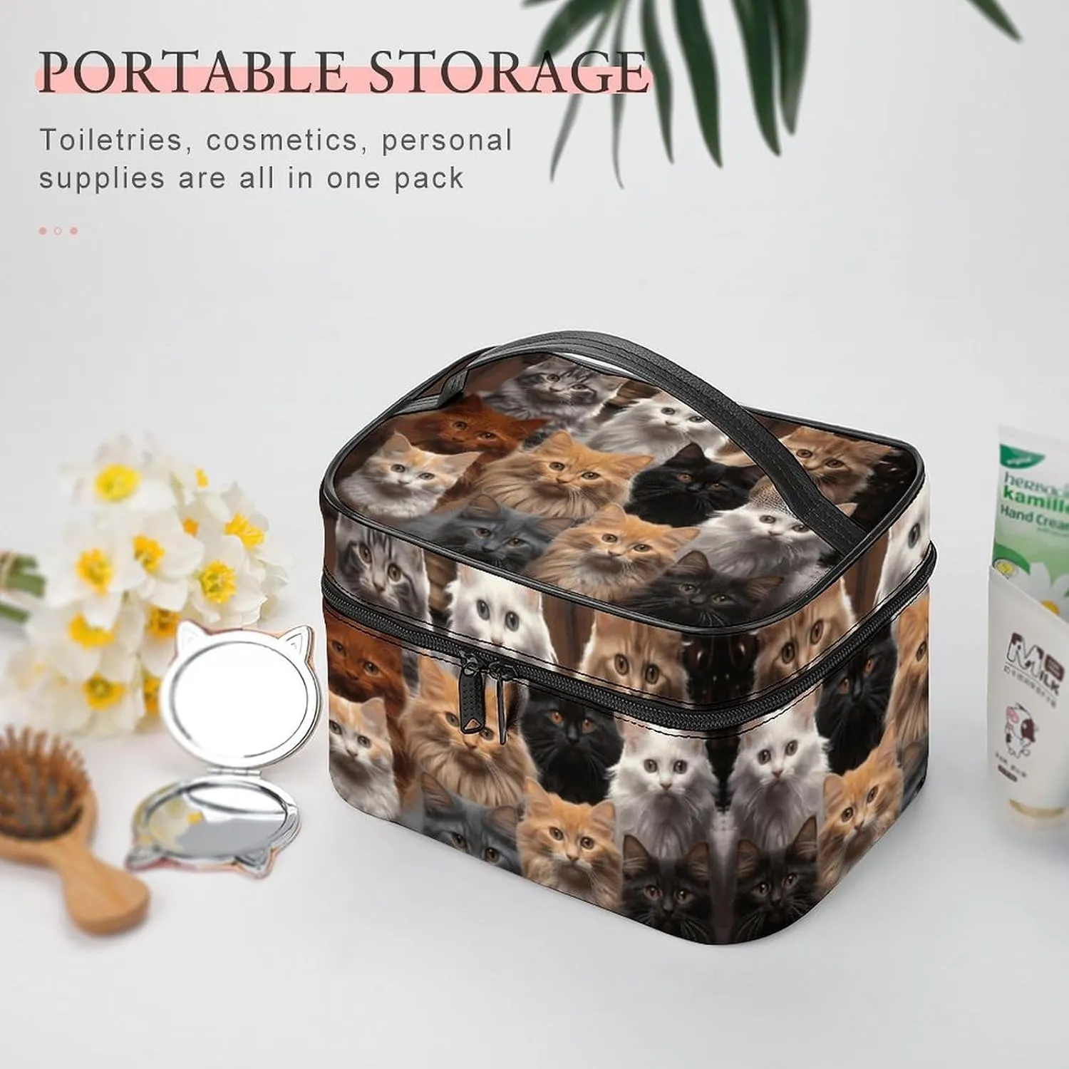 Travel Toiletry Bag for Women And Men,Cat Collection Toiletry Organizer, Makeup Bag Travel Organizer for Shampoo,Toiletries
