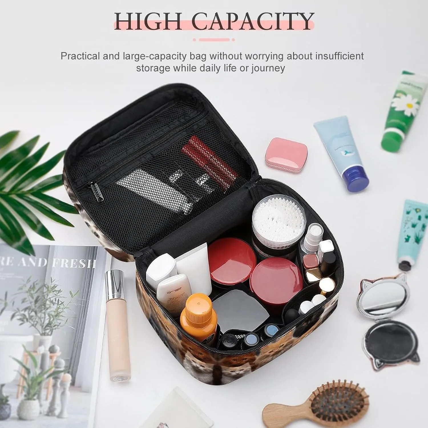 Travel Toiletry Bag for Women And Men,Cat Collection Toiletry Organizer, Makeup Bag Travel Organizer for Shampoo,Toiletries