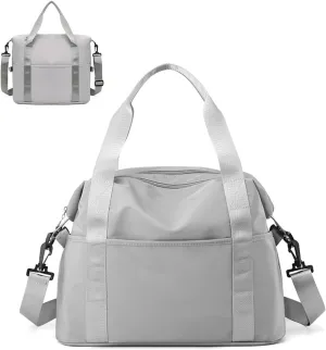 Travel Tote Bag Weekend Bag Sports Gym Yoga Bag Travel Tote Bags for Women with Trolley Sleeve Nylon Tote Purse