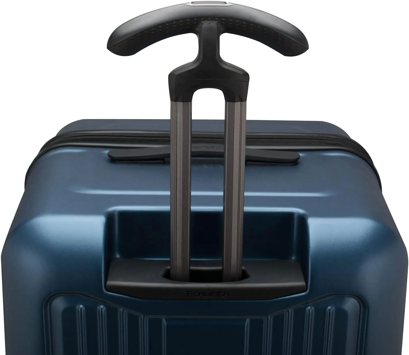 Traveler's Choice Ultimax II 26" Medium Trunk Spinner Luggage, Tie Down Straps, Matte Navy, Checked Inch
