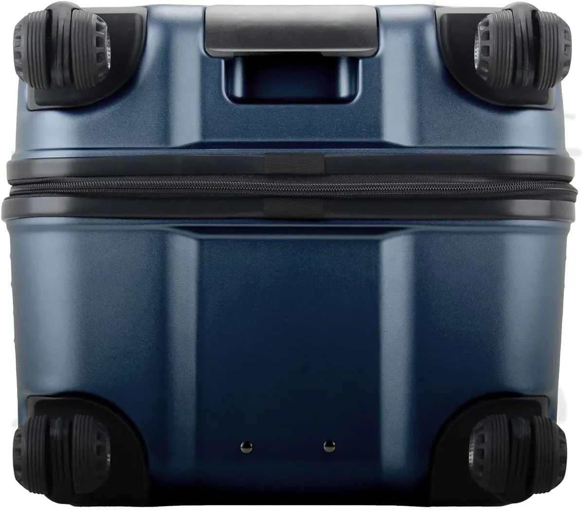 Traveler's Choice Ultimax II 26" Medium Trunk Spinner Luggage, Tie Down Straps, Matte Navy, Checked Inch