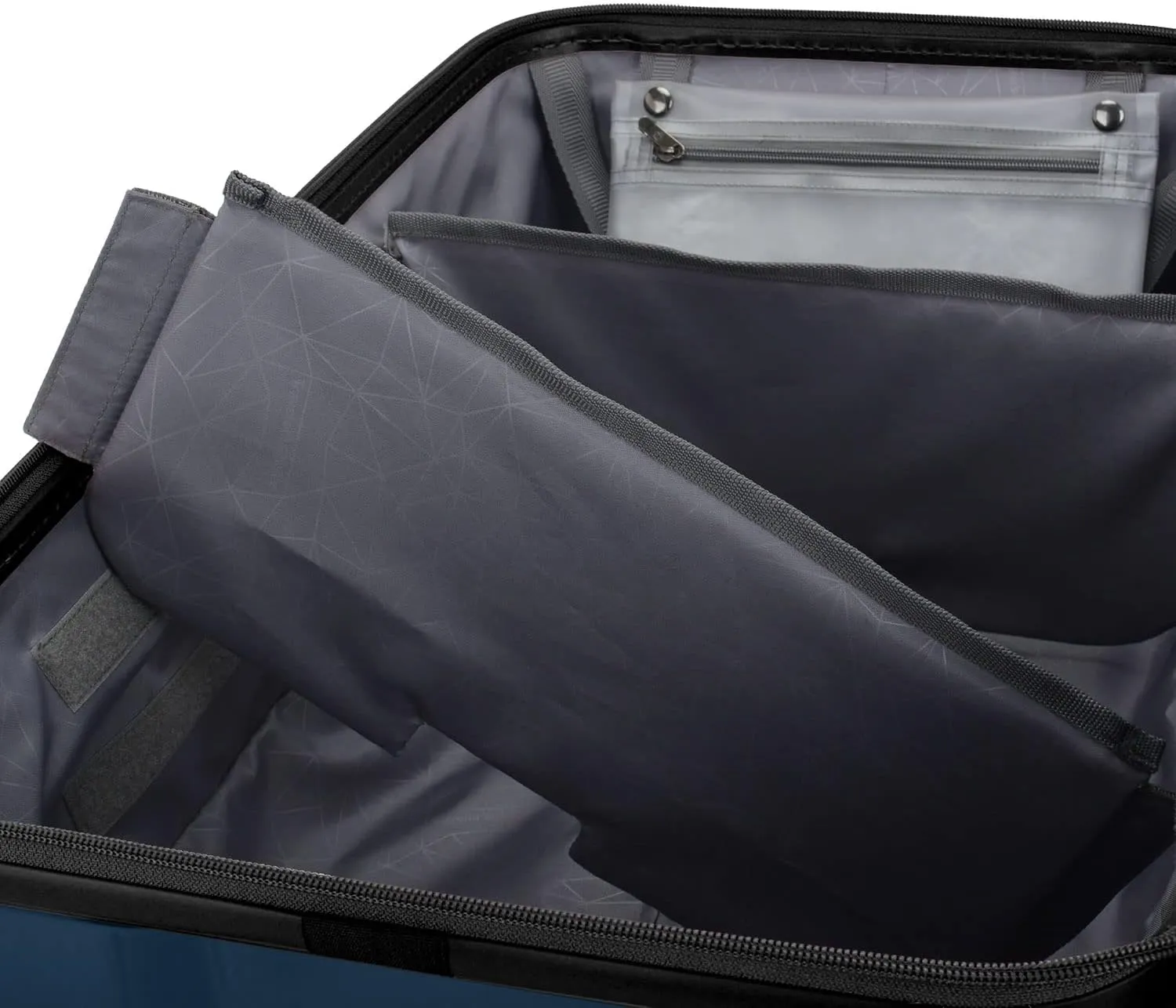 Traveler's Choice Ultimax II 26" Medium Trunk Spinner Luggage, Tie Down Straps, Matte Navy, Checked Inch