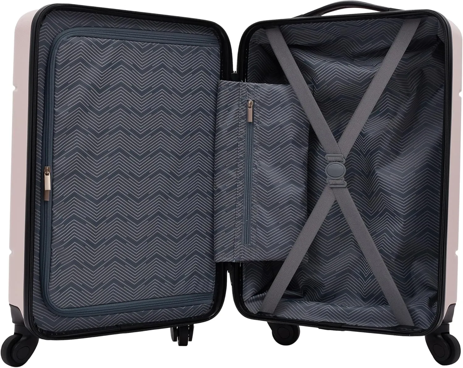Travelers Club Skyline Spinner Luggage, Filmy, 22-Inch Carry-On