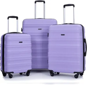 Travelhouse TravelhouseLuggageSets3PieceWear-ResistanceHardshellSpinnerWheelsSuitcaseSetswithTsaLock20/24/28TravelLuggagesClearanceLightweight