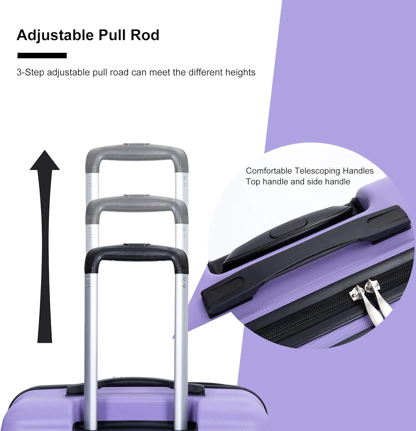 Travelhouse TravelhouseLuggageSets3PieceWear-ResistanceHardshellSpinnerWheelsSuitcaseSetswithTsaLock20/24/28TravelLuggagesClearanceLightweight