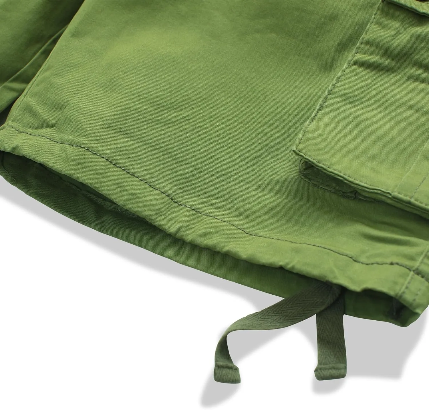 TRGPSG Women's Hiking Shorts, 7" Bermuda Cargo Shorts with 7 Pockets, Quick Dry, Breathable, Green