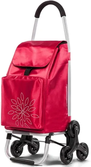Trolley Black Home Shopping Cart Folding Portable Shopping Cart Travel Luggage Small Cart Elderly Trolley Car 60L