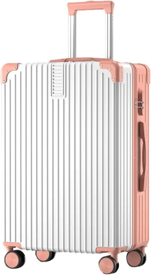 Trolley Case With Universal Wheels And Bag, Multi-functional Carrying Case, Hard Shell Suitcase With Impact Resistant Corners (Color : 20, Size : Rose White)