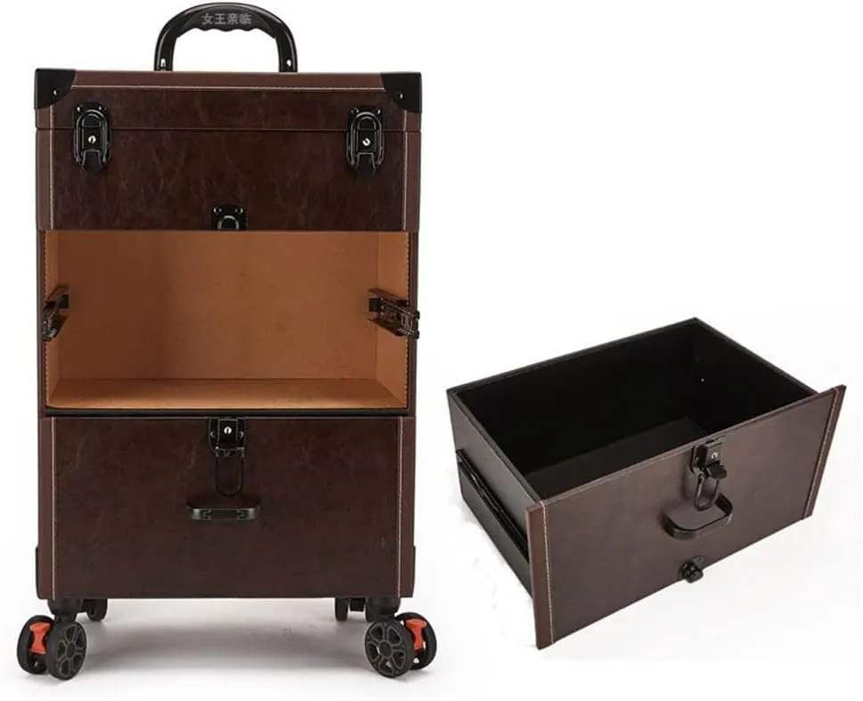 Trolley Makeup Box Universal Wheel Makeup Dresser Beauty Trolley Suitcase Rolling Suitcase Cosmetic Bag