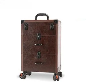 Trolley Makeup Box Universal Wheel Makeup Dresser Beauty Trolley Suitcase Rolling Suitcase Cosmetic Bag