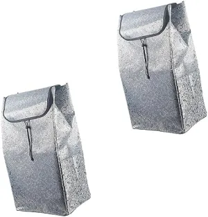 Trolley Replacement Bag - 80L Oxford Cloth Waterproof Storage Bag, Large Capacity Shopping Cart Replacement Bag, Gray Grocery Shopping Bag, Spare Bag with Double Side Pockets, 38X30X70CM (Size : 2pcs