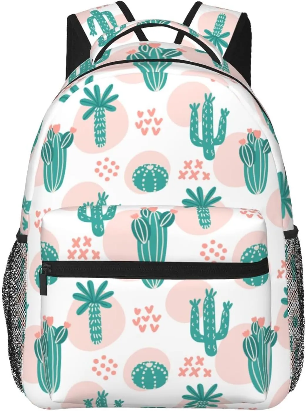 Tropical Different Types Cactus Backpack Lightweight Laptop Backpack Casual Daypack Travel Double Shoulder Bag For Women Men