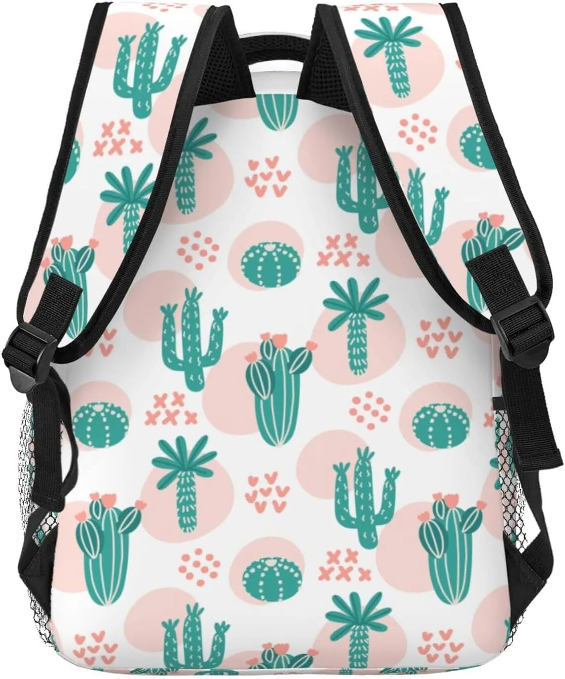 Tropical Different Types Cactus Backpack Lightweight Laptop Backpack Casual Daypack Travel Double Shoulder Bag For Women Men