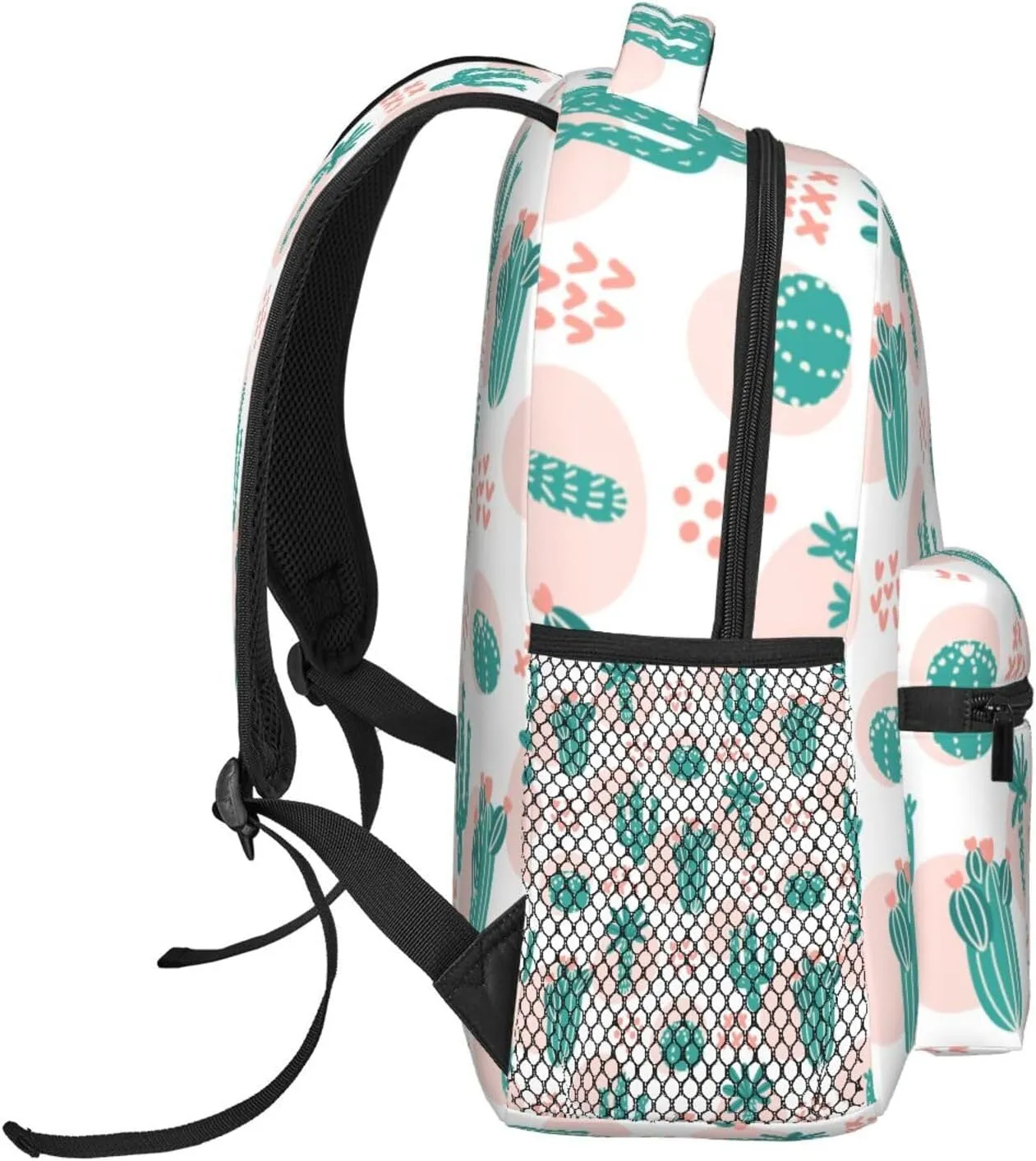 Tropical Different Types Cactus Backpack Lightweight Laptop Backpack Casual Daypack Travel Double Shoulder Bag For Women Men