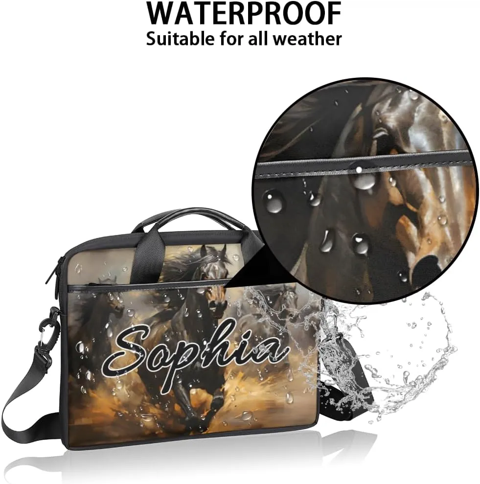TropicalLife Personalized Laptop Bag 15 Inch Custom Sleeve Case with Handle Shoulder Strap Computer Messenger Bag