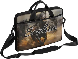 TropicalLife Personalized Laptop Bag 15 Inch Custom Sleeve Case with Handle Shoulder Strap Computer Messenger Bag