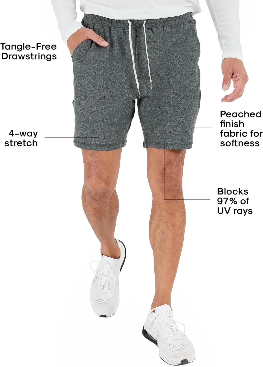 True Classic Mens Shorts – Mens Gym Shorts with Liner, Quick-Dry & Fleece – Athletic Short with Pockets