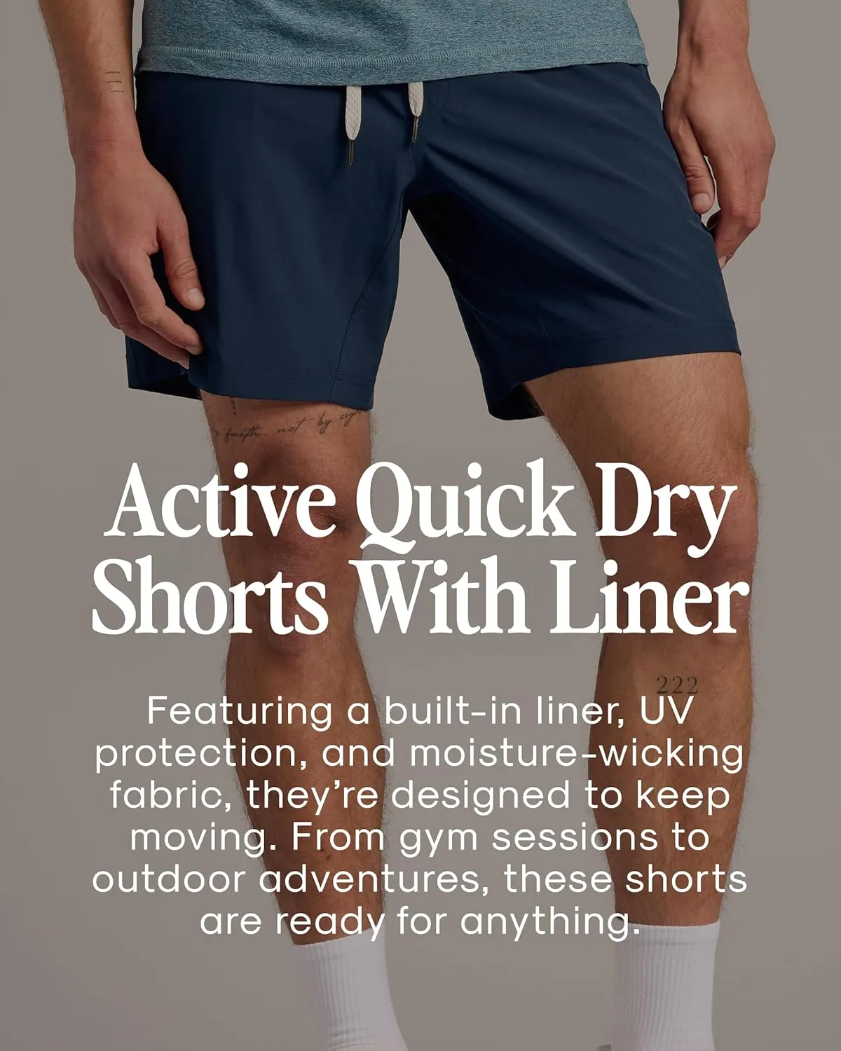 True Classic Mens Shorts – Mens Gym Shorts with Liner, Quick-Dry & Fleece – Athletic Short with Pockets