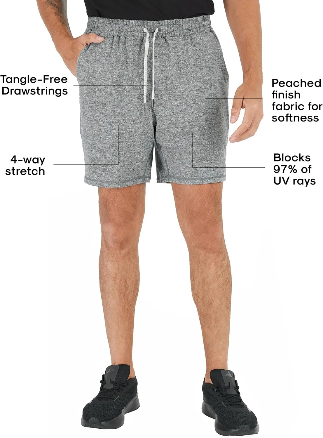 True Classic Mens Shorts – Mens Gym Shorts with Liner, Quick-Dry & Fleece – Athletic Short with Pockets
