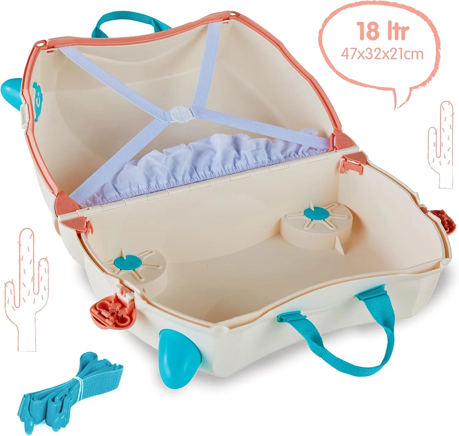 Trunki Hand Luggage and Children's Suitcase for Sitting On | Children's Risen Gift for Girls and Boys | Trolley, Pink