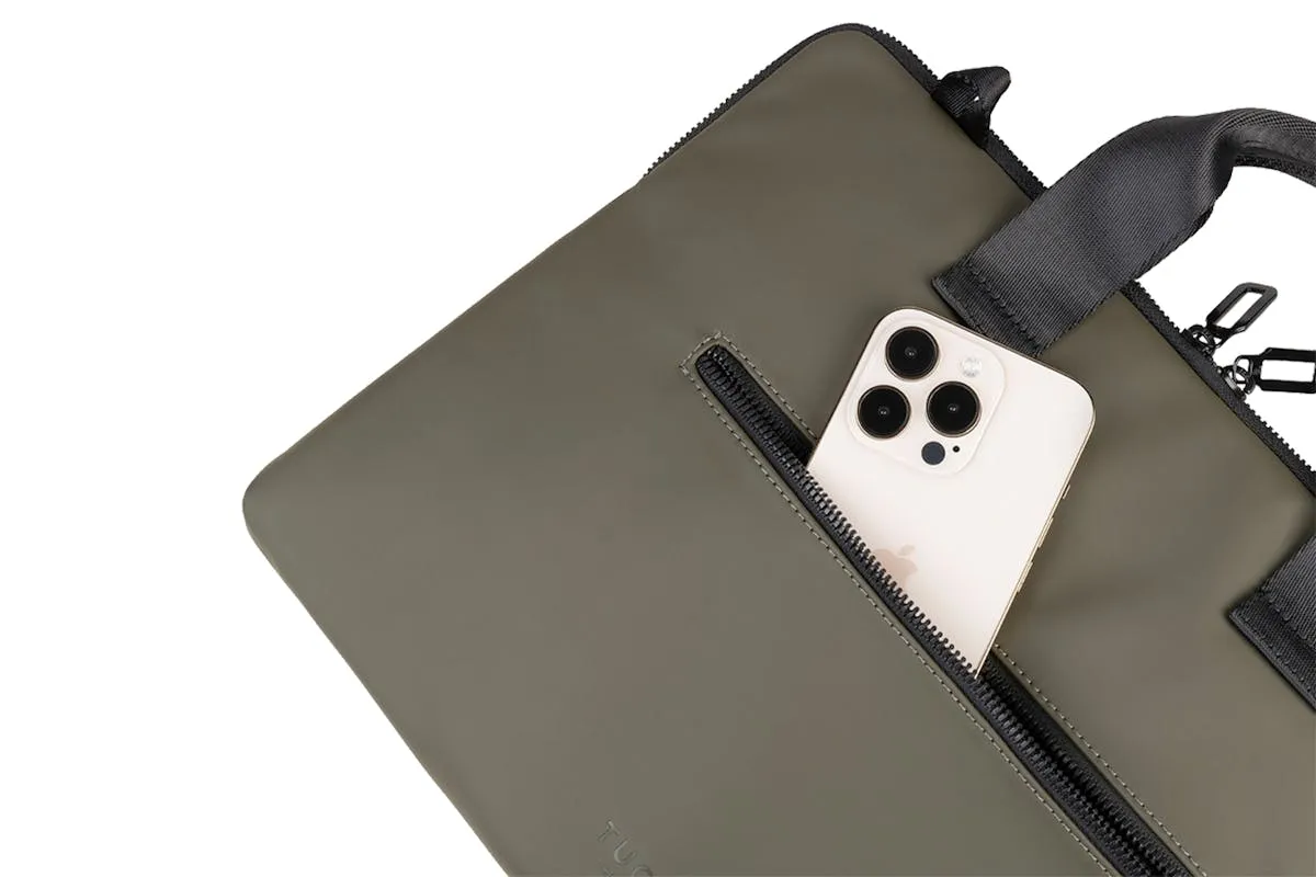 Tucano Gommo MacBook Air 15" and Laptop 14" Super Slim Laptop Bag | Military Green