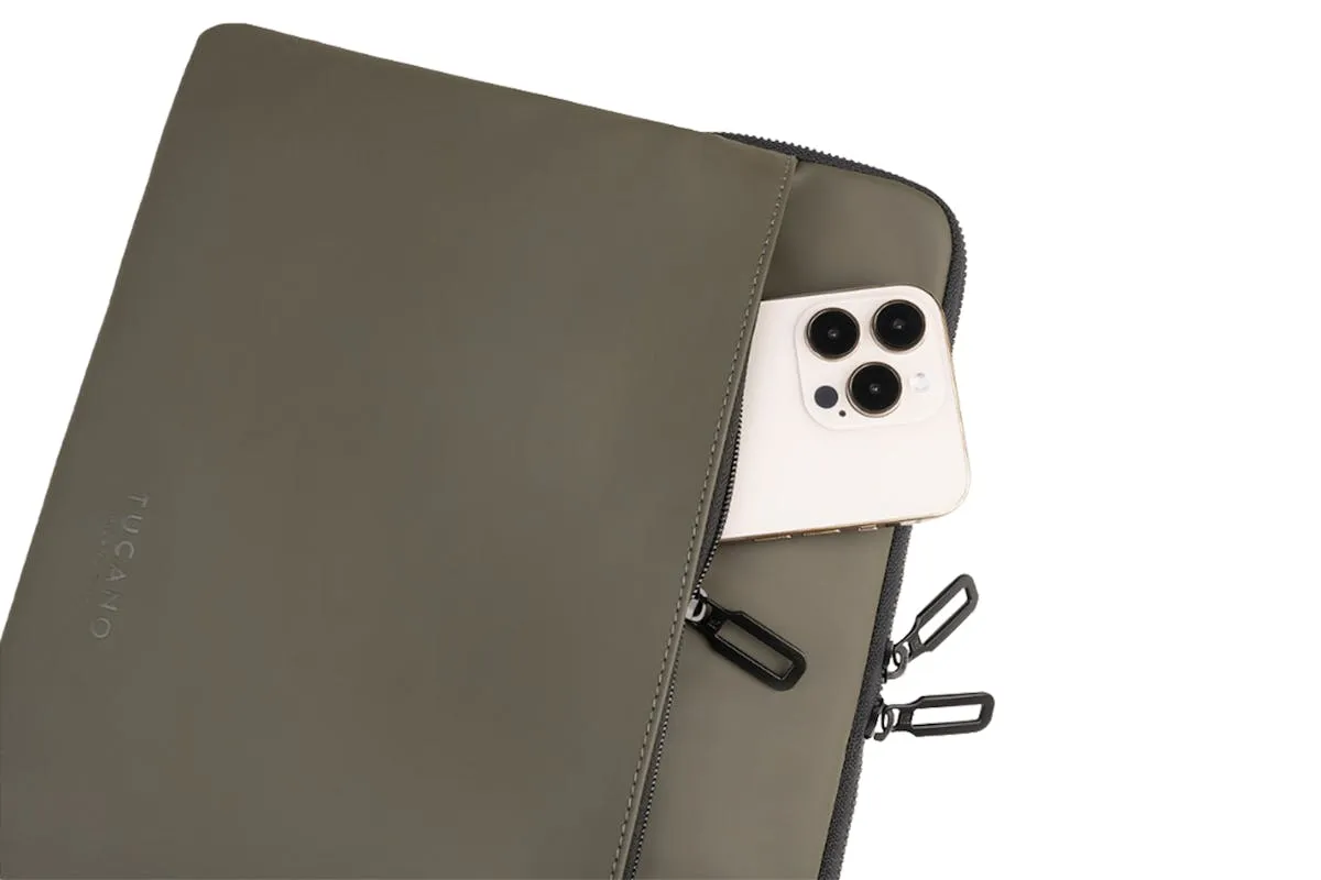 Tucano Gommo MacBook Pro 16" and Laptop 15.6" Sleeve Laptop Bag | Military Green