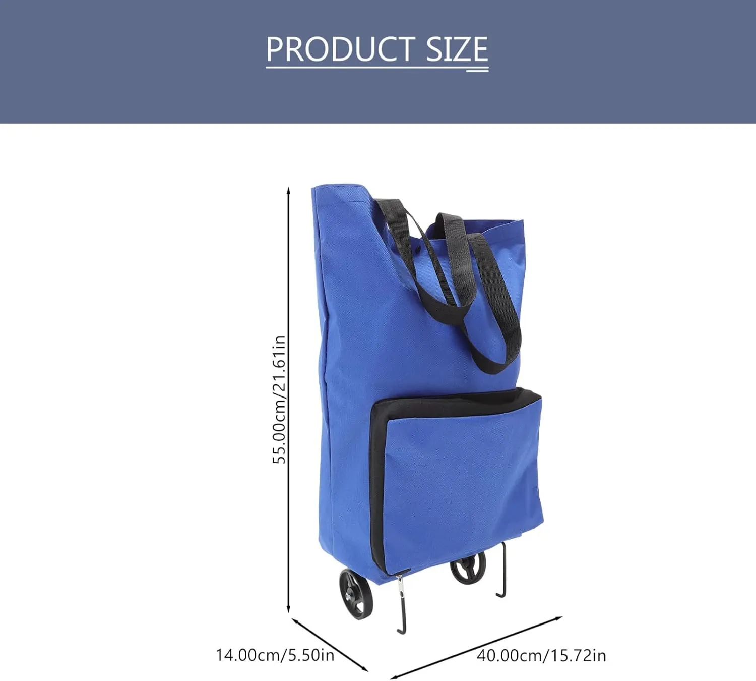 Tug Bag Tey Bag with Wheel Foldable Wheelbarrow Bags Shopping Pouch Foldable Grocery Bag Portable Dolly
