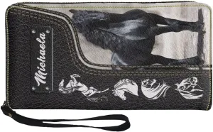 Tuoxiukan Crazy Horse Wallets for Men Custom Wallets with Name PU Leather Long Wallets for Women Handbags and Purse Waterproof Zipper Coin Purse Christmas Gifts for Mom