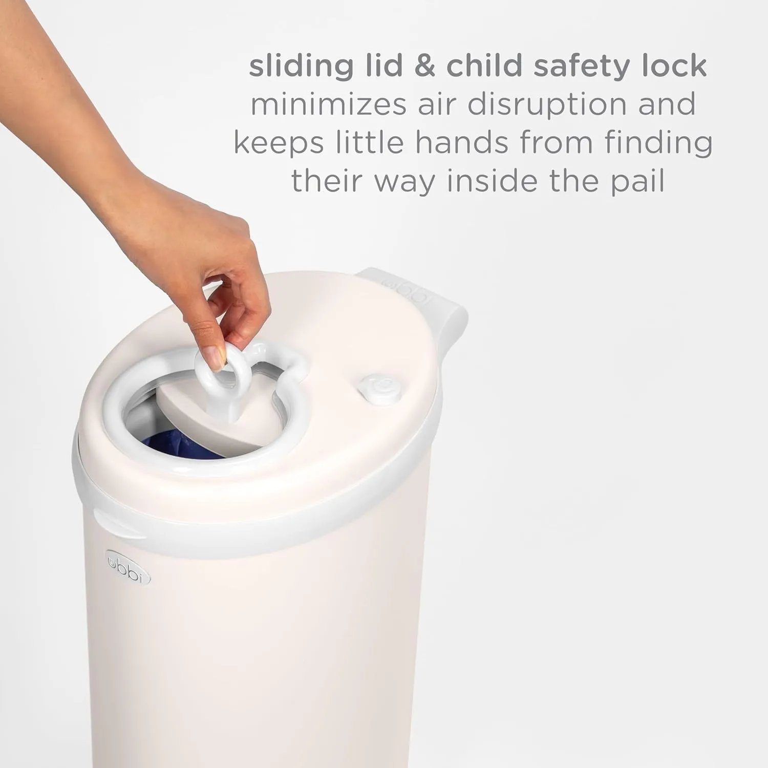 Ubbi Stainless Steel Diaper Pail, Odor Locking, No Special Bag Required, Award-Winning, Registry Must-Have, Cream