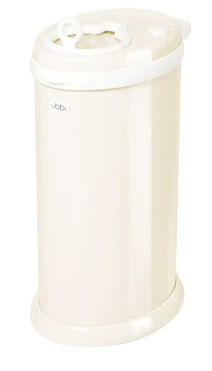 Ubbi Stainless Steel Diaper Pail, Odor Locking, No Special Bag Required, Award-Winning, Registry Must-Have, Cream