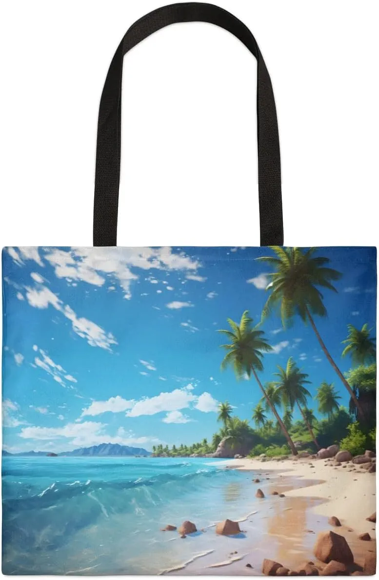 Undersea Dolphins Canvas Tote Bag for Women Men Stylish Tote Handbag Shoulder Bag Reusable Grocery Bag