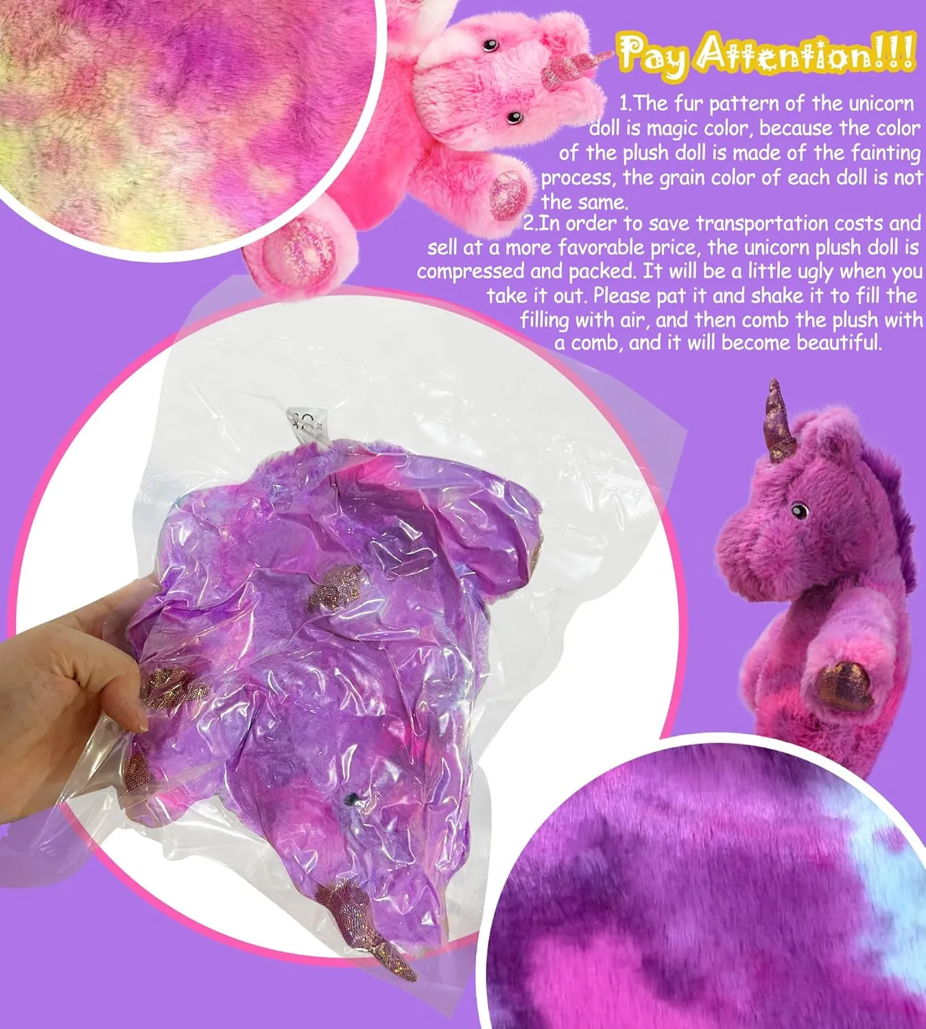Unicorn Doll Backpacks for Toddler Girls,Cute Sequins Bookbag for Kindergarten Nursery Preschool,Kids Small Ballet Dance Bag,Gift for Xmas Birthday.Unicorn Stuffed AnimaToys