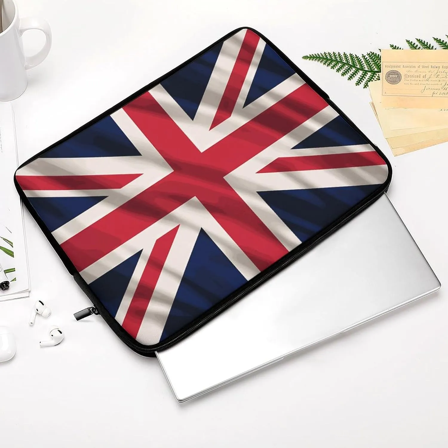 Union Jack Flag UK United Kingdom Laptop Sleeve Bag Shockproof Computer Carrying Case Notebook Cover Briefcase 12inch